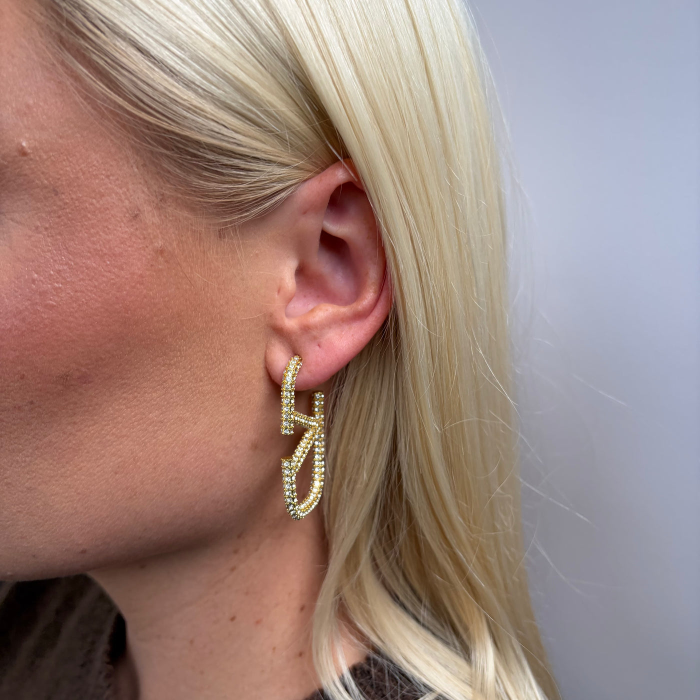 Valentino Strass Hoops 'XL' - Earrings