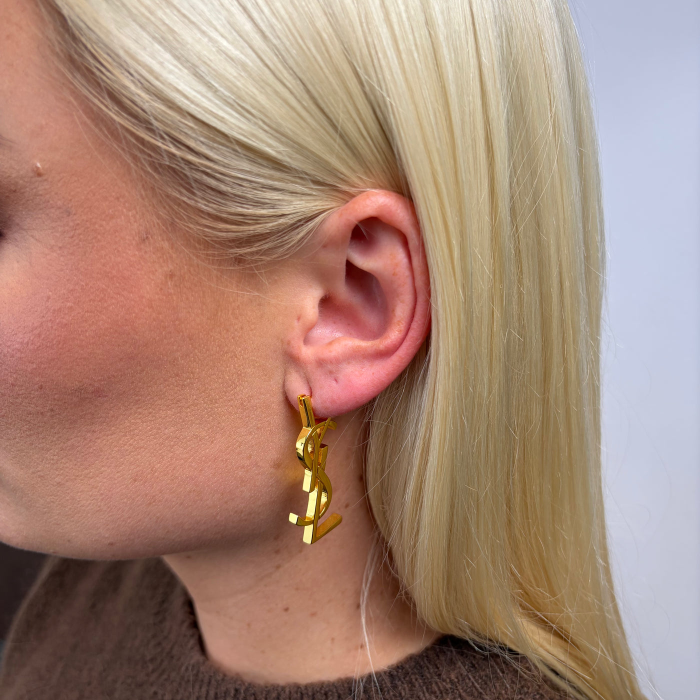 Reworked YSL Side Profile - Earrings