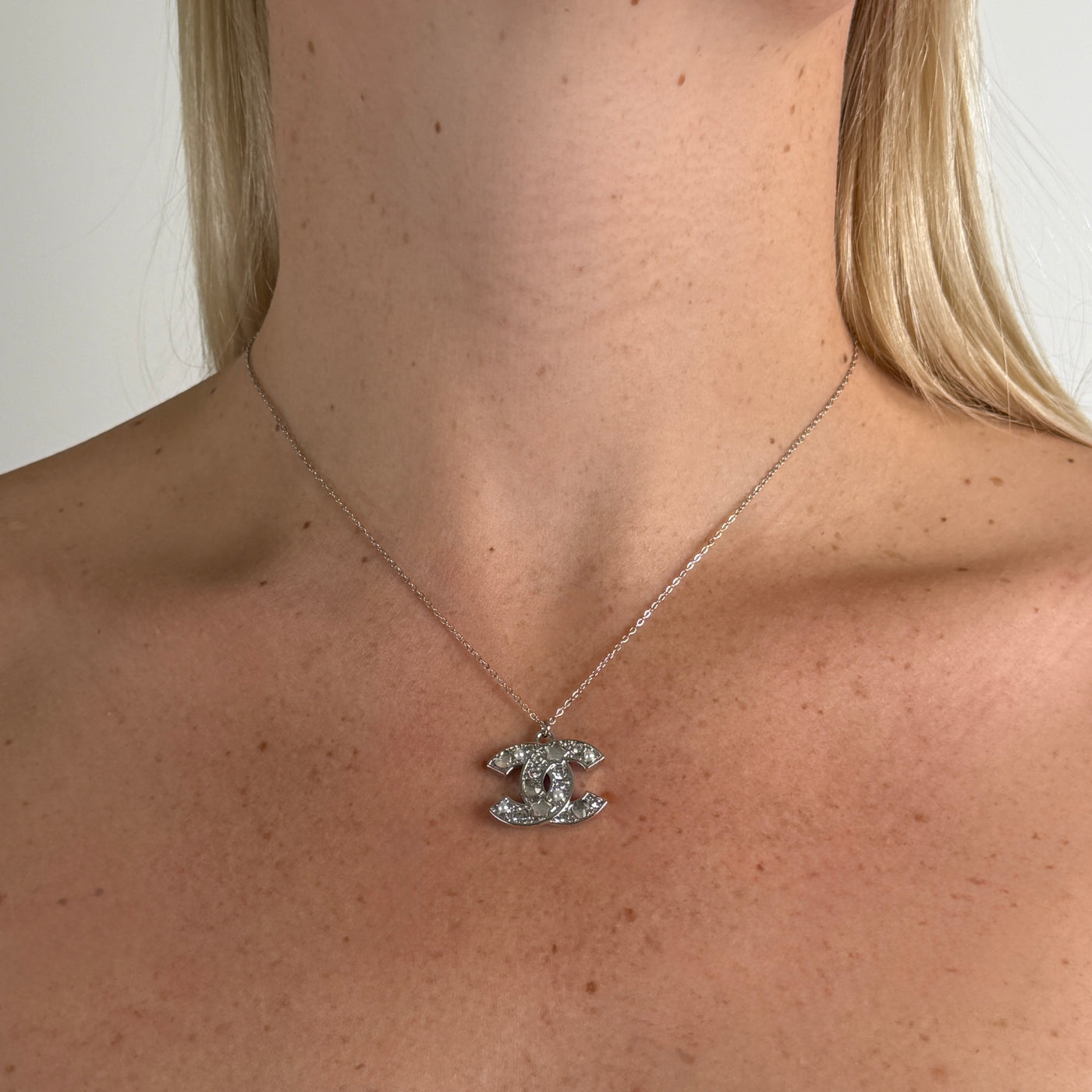 Reworked Chanel Silver Star Stone - Necklace
