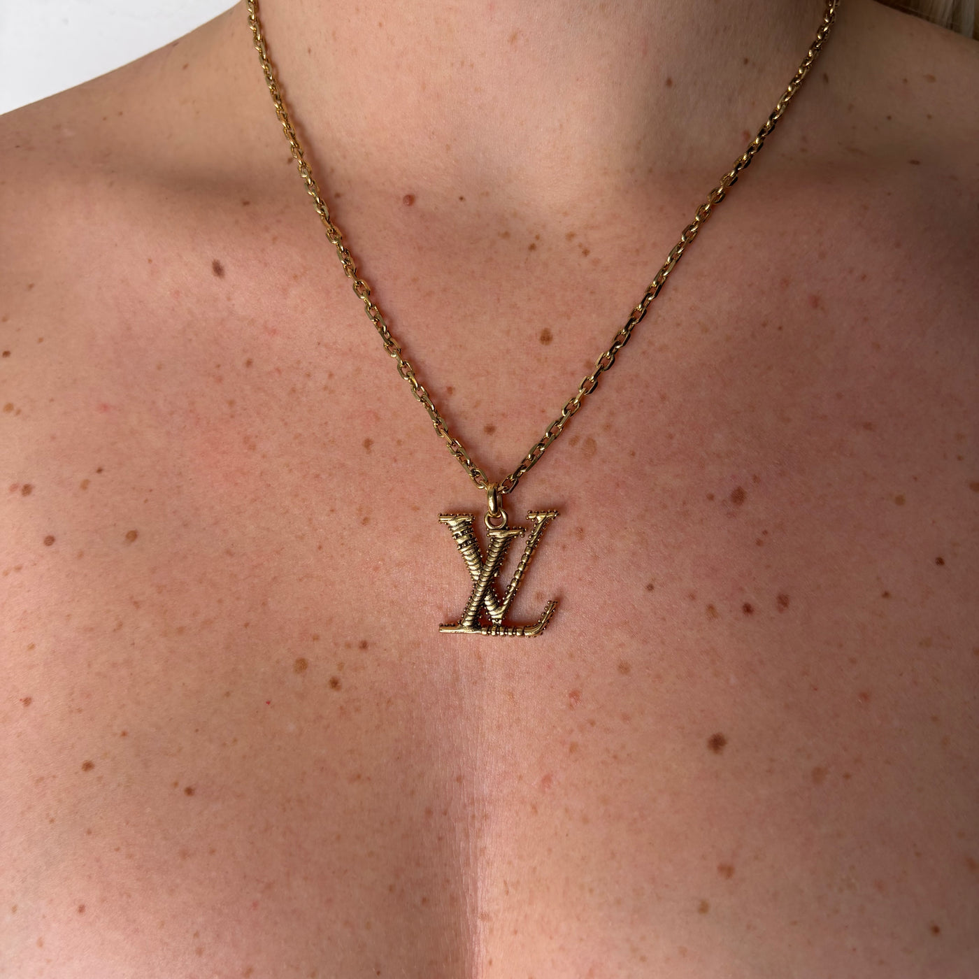 Reworked LV Gold Vintage Bold - Necklace