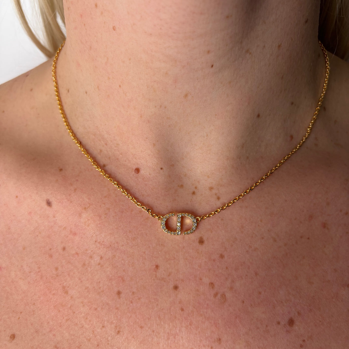 Reworked CD Strass - Necklace