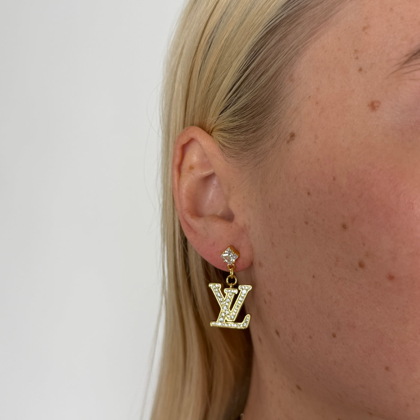 Reworked LV Dangle - Earrings