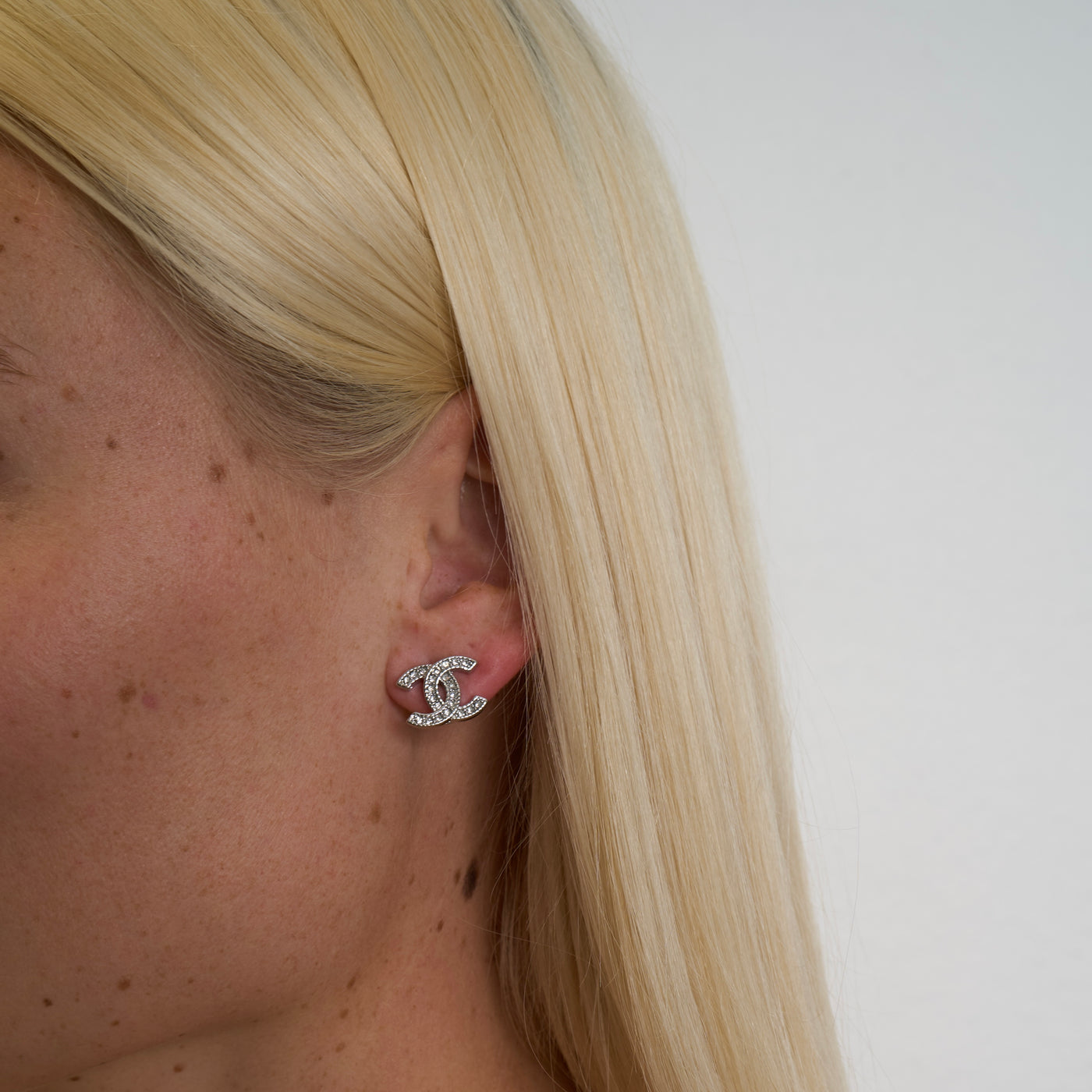 Reworked Chanel Silver 'S' - Earrings