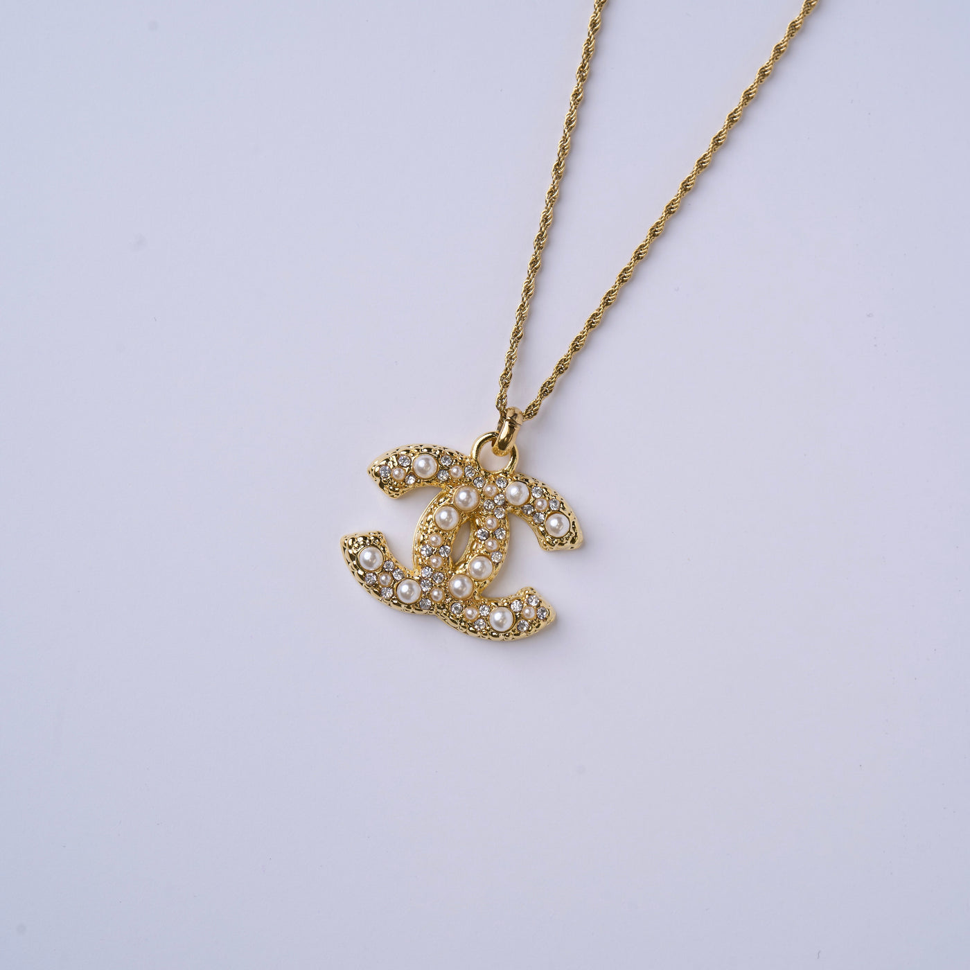 Reworked Chanel Strass & Pearl - Necklace