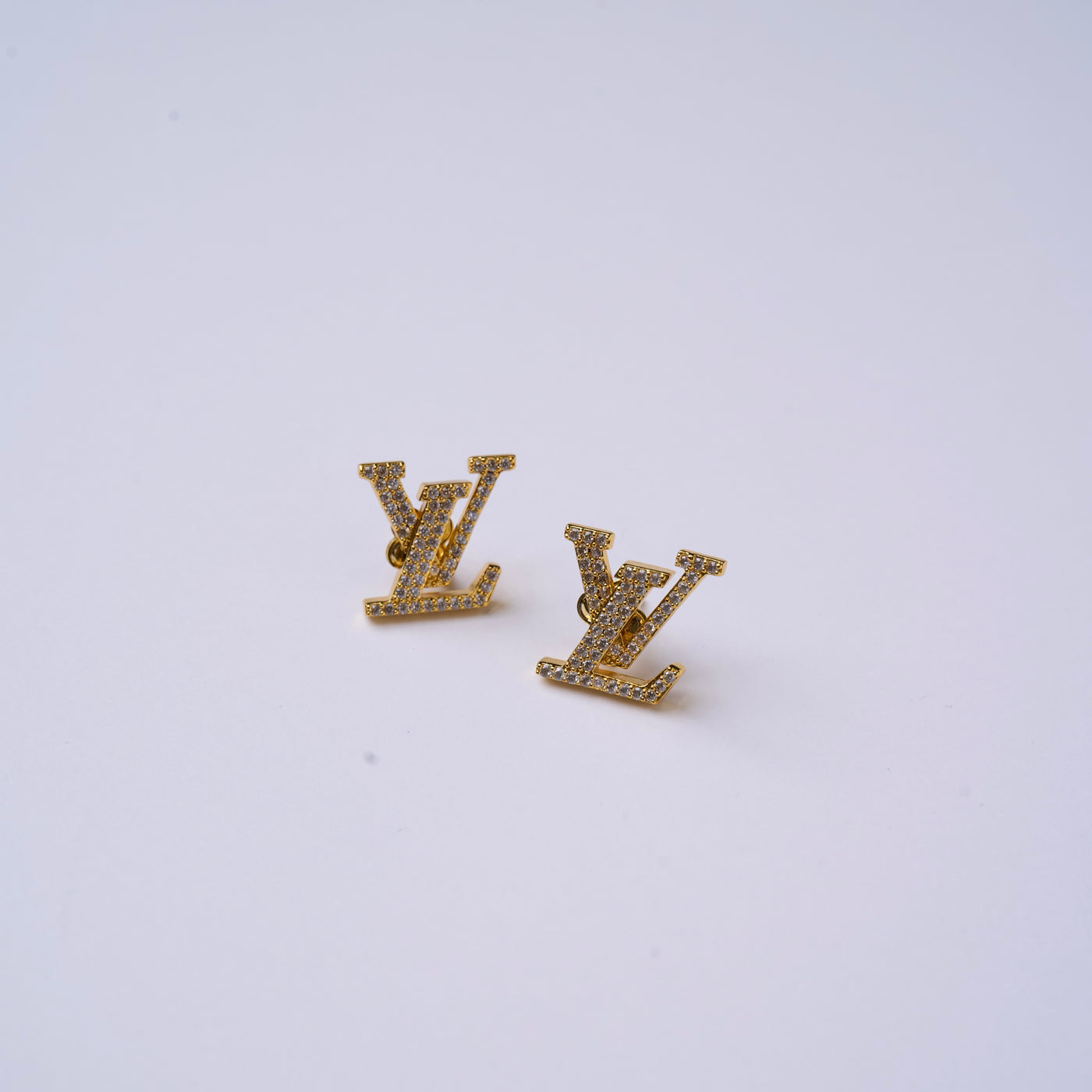 Reworked LV Gold Strass - Earrings x