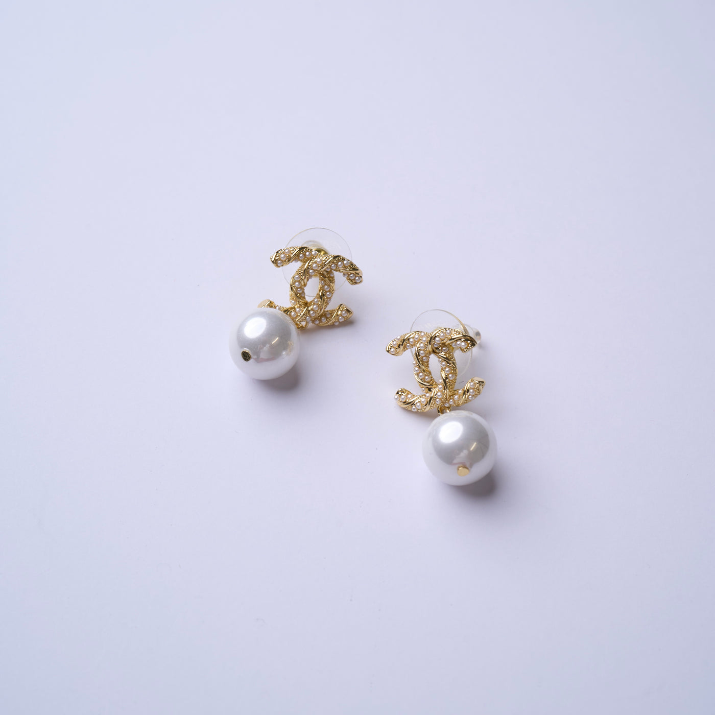 Reworked Chanel Chic Drop - Earrings