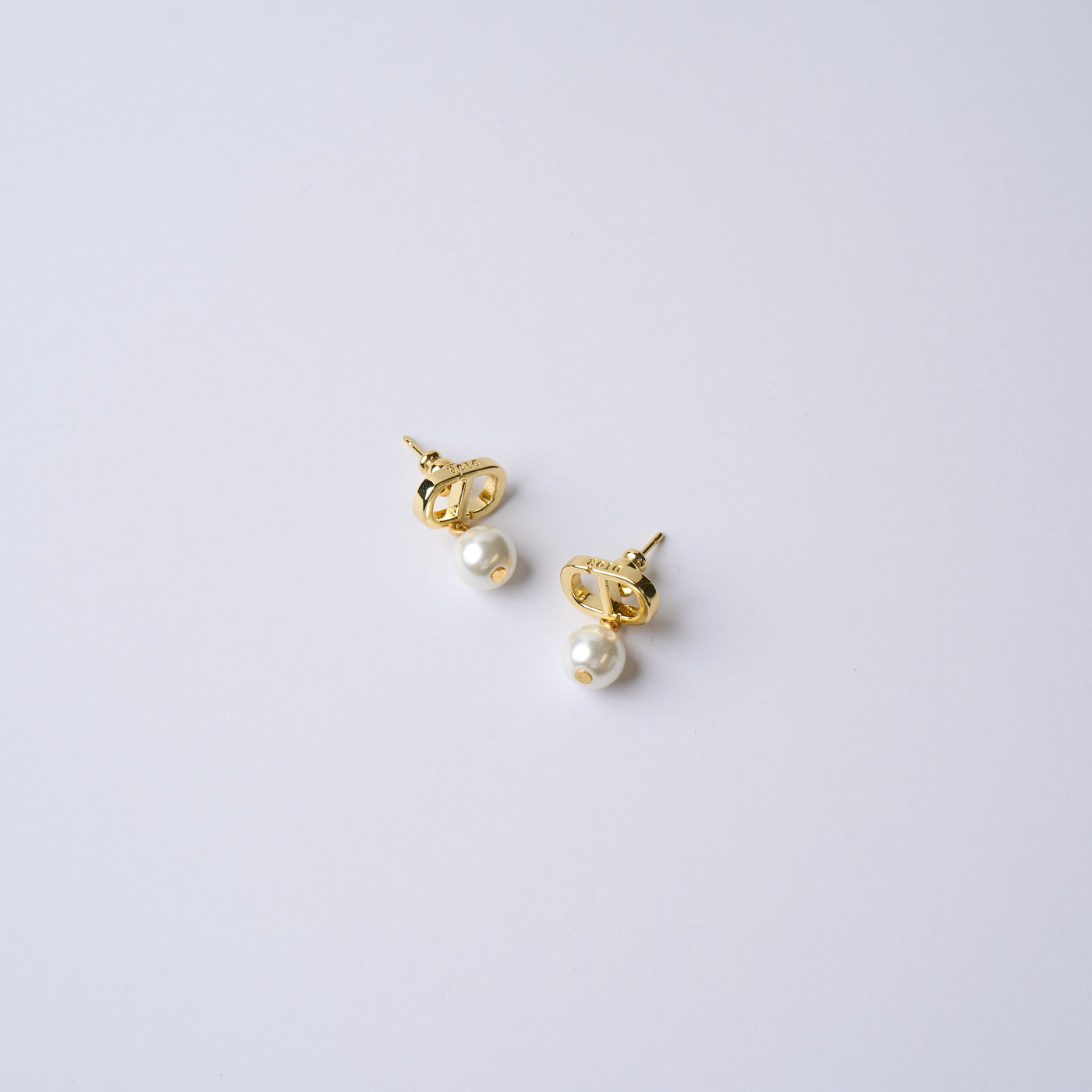 Reworked CD Pearl Drop - Earrings