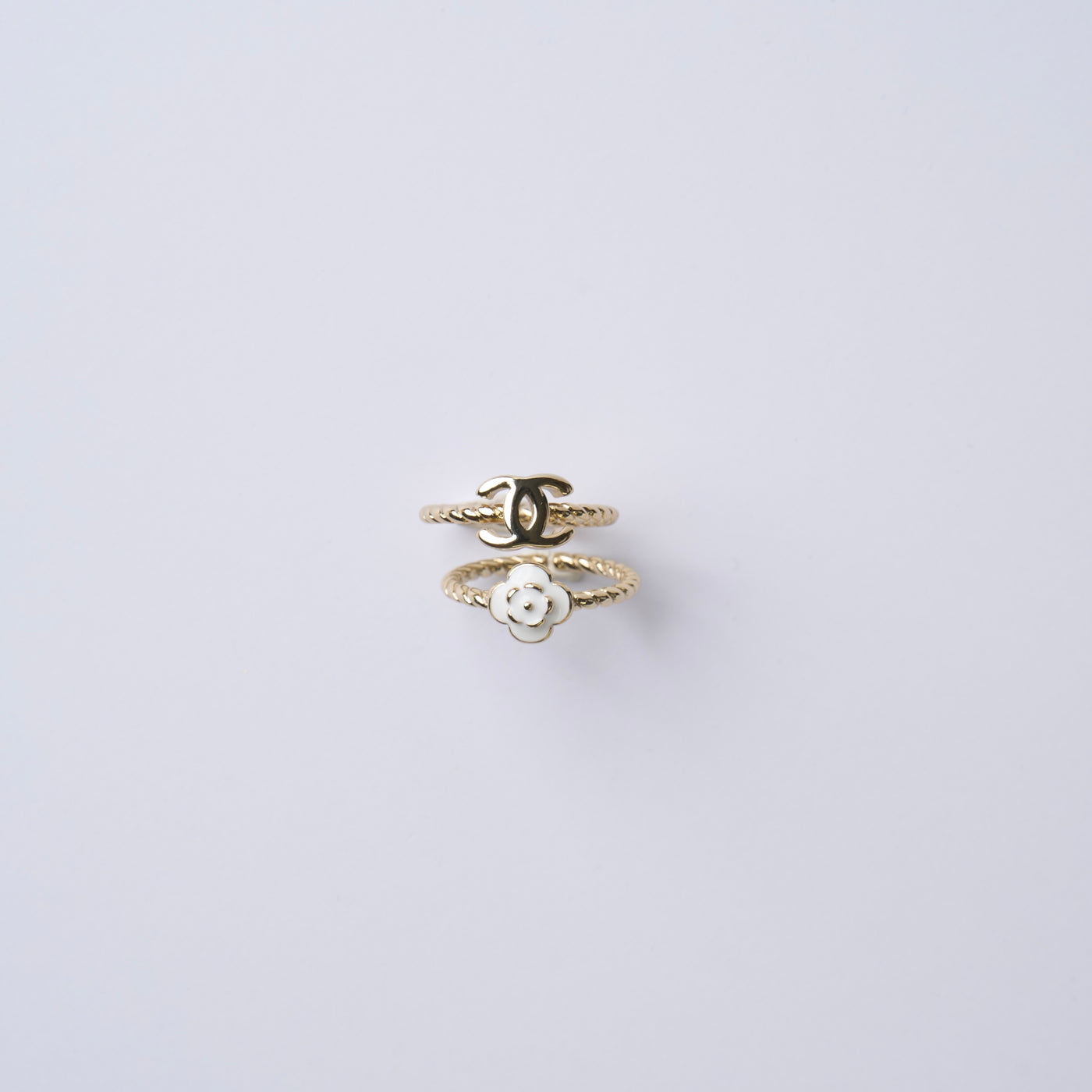 Reworked Chanel White Flower Set - Ring