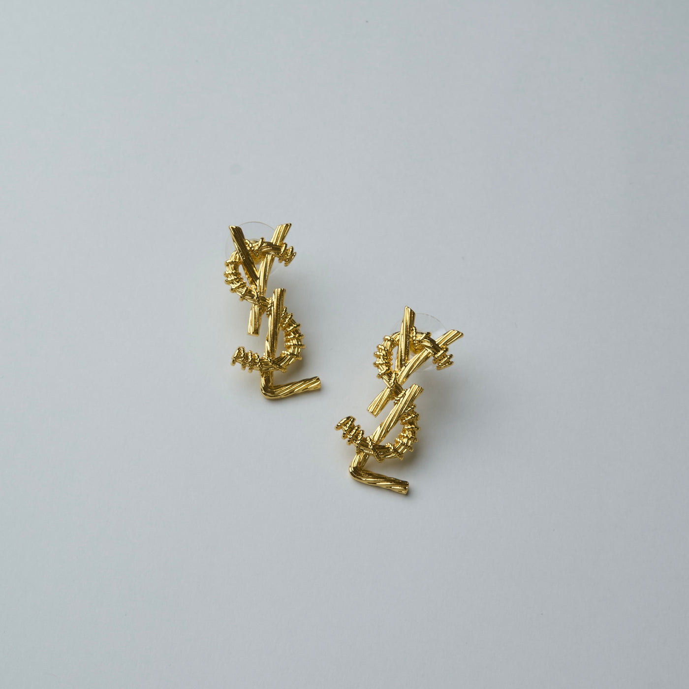 Reworked YSL Ribbed - Earrings