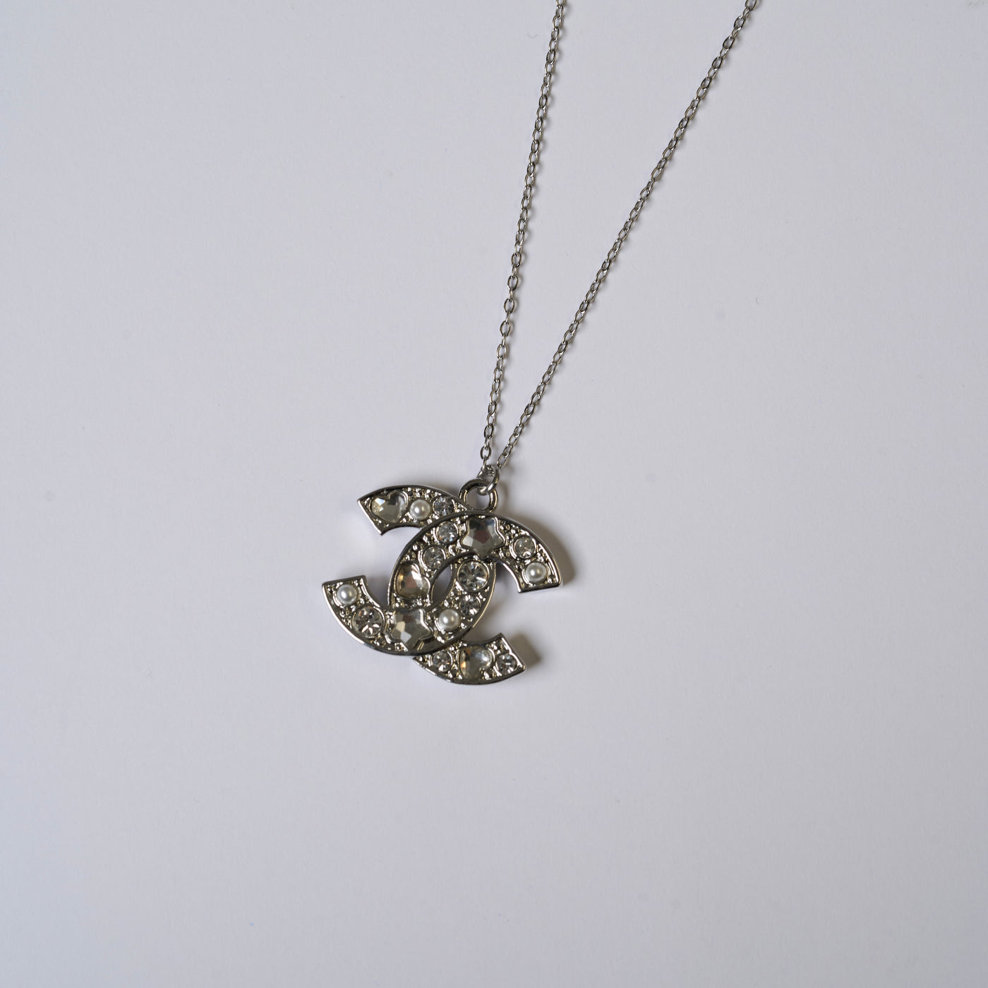 Reworked Chanel Silver Star Stone - Necklace