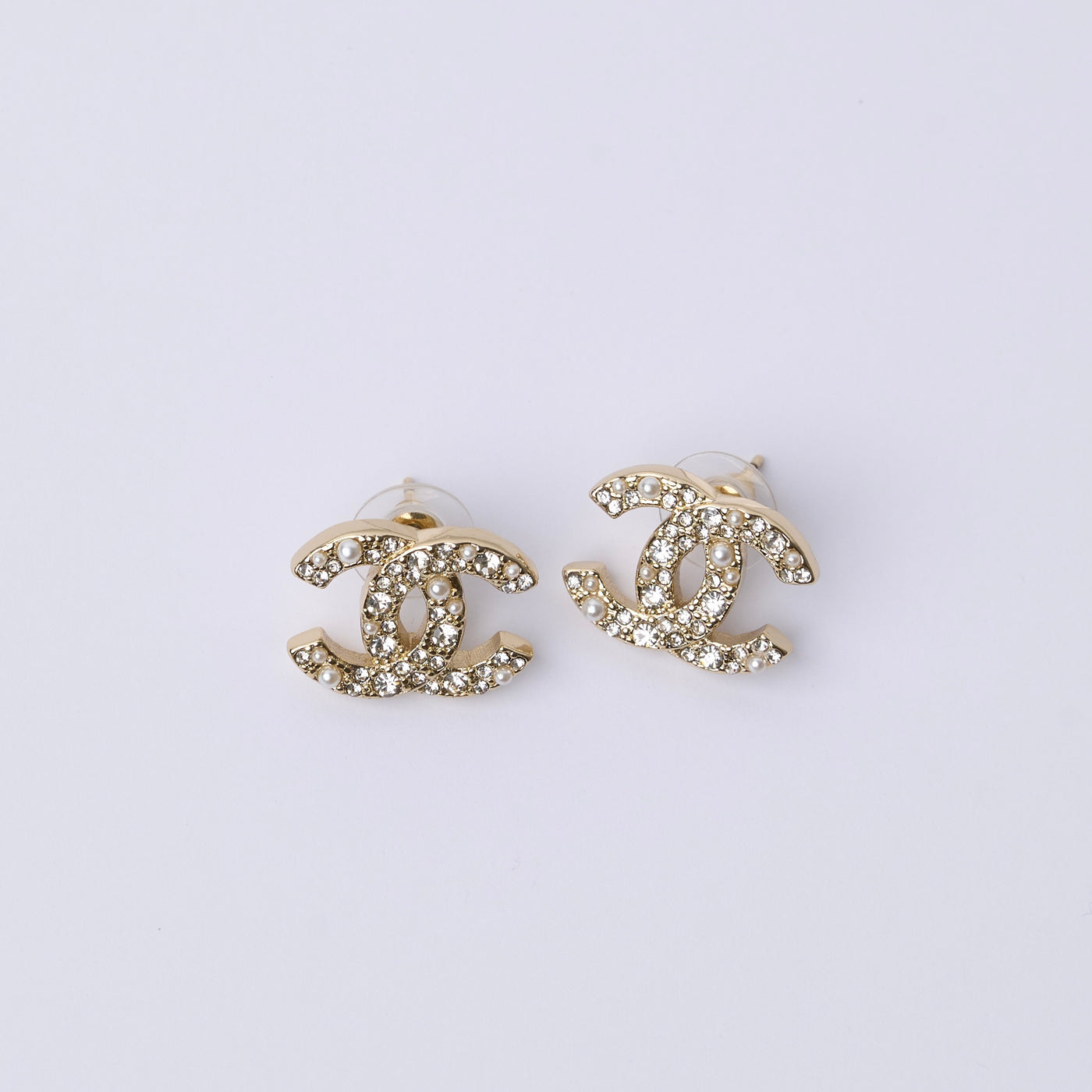 Reworked Chanel Strass & Pearl - Earrings