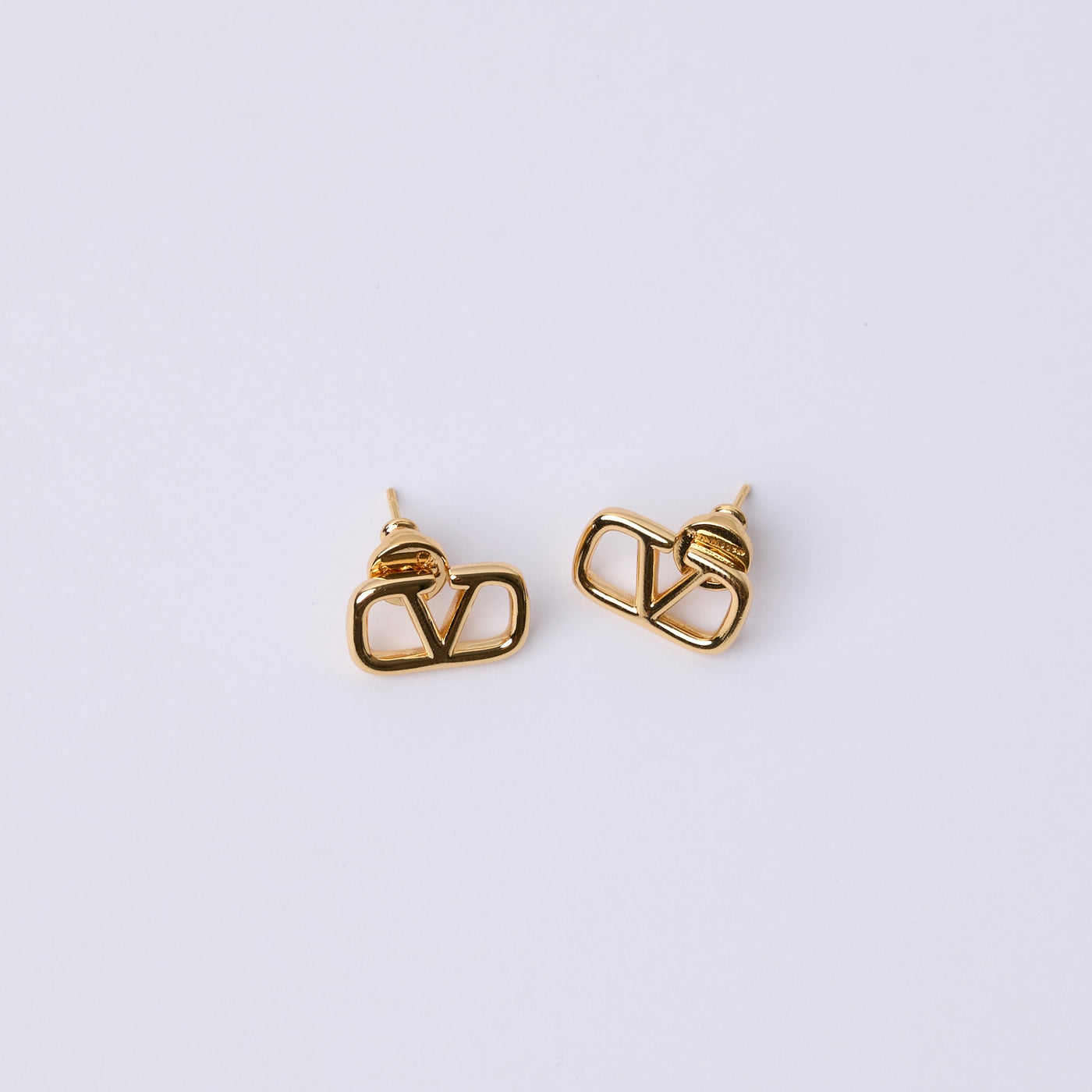 Reworked Valentino Signature Stud - Earrings