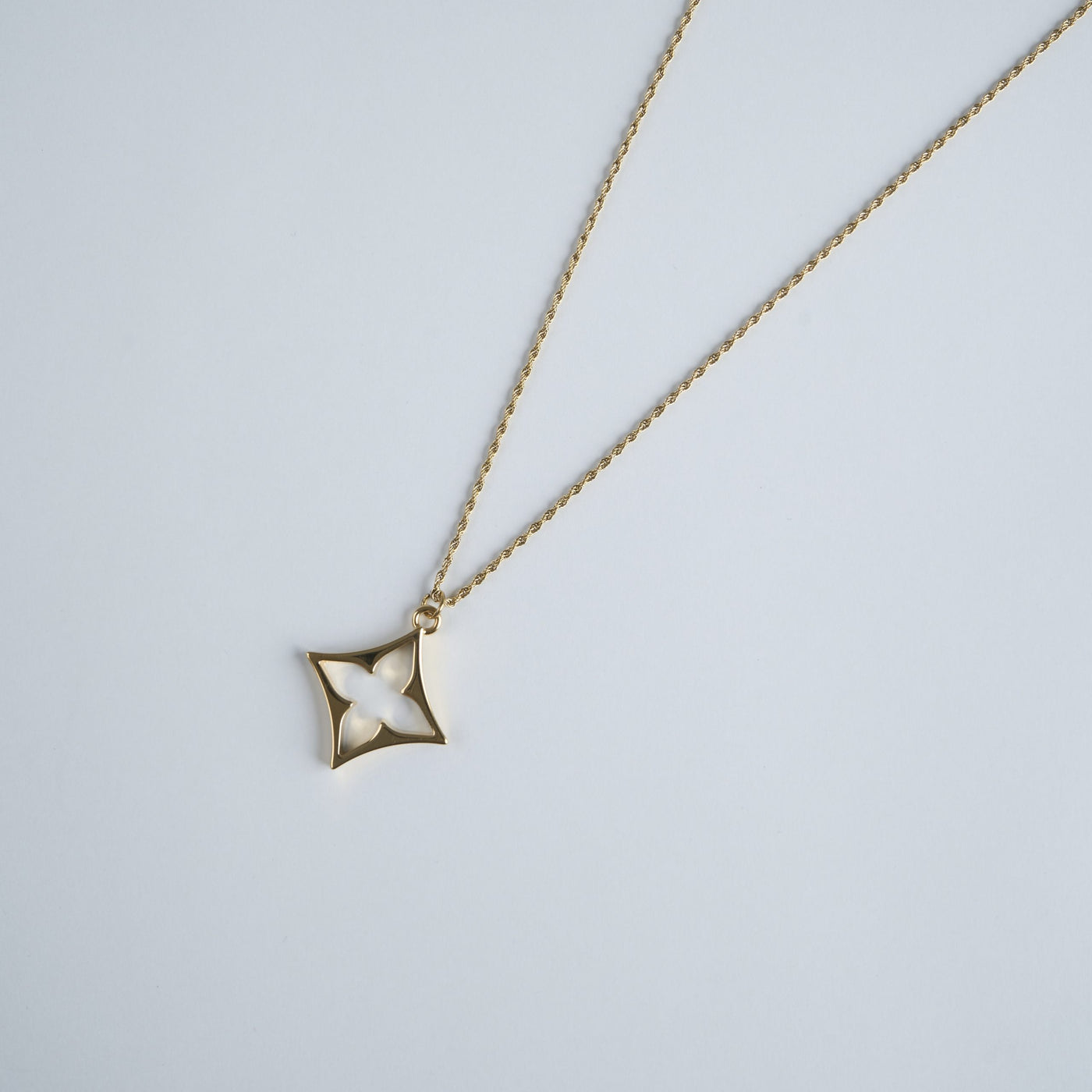 Reworked LV Outline Flower - Necklace