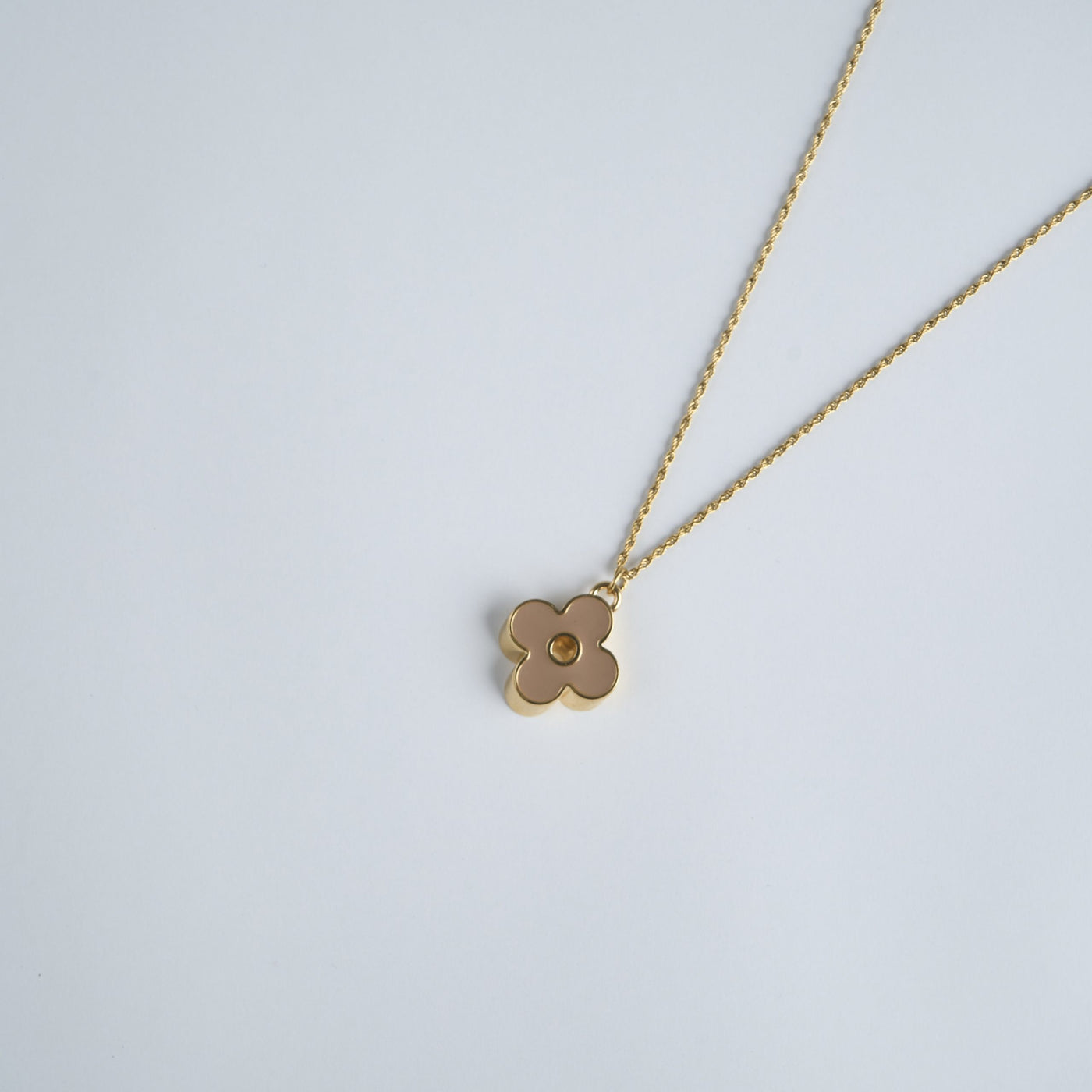 Reworked LV Beige Clover - Necklace