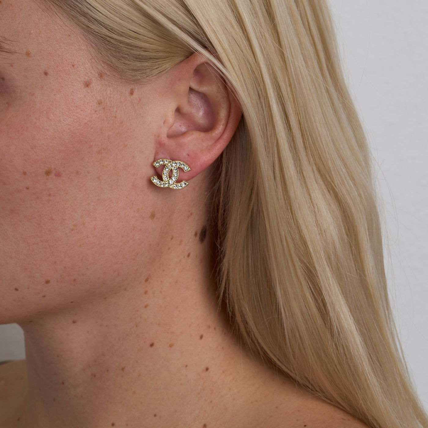 Reworked Chanel Gold 'S' - Earrings