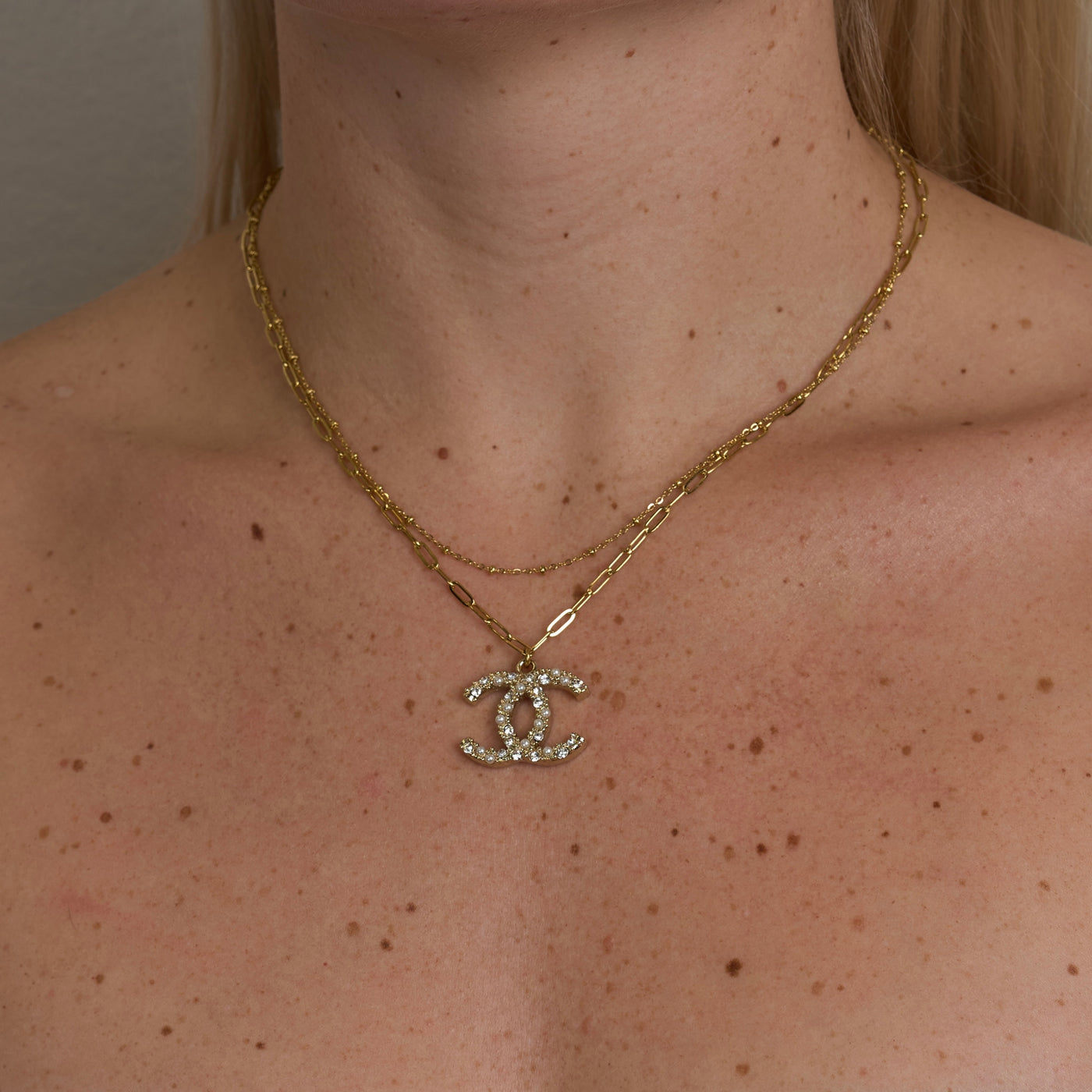Reworked Chanel Double Chain - Necklace