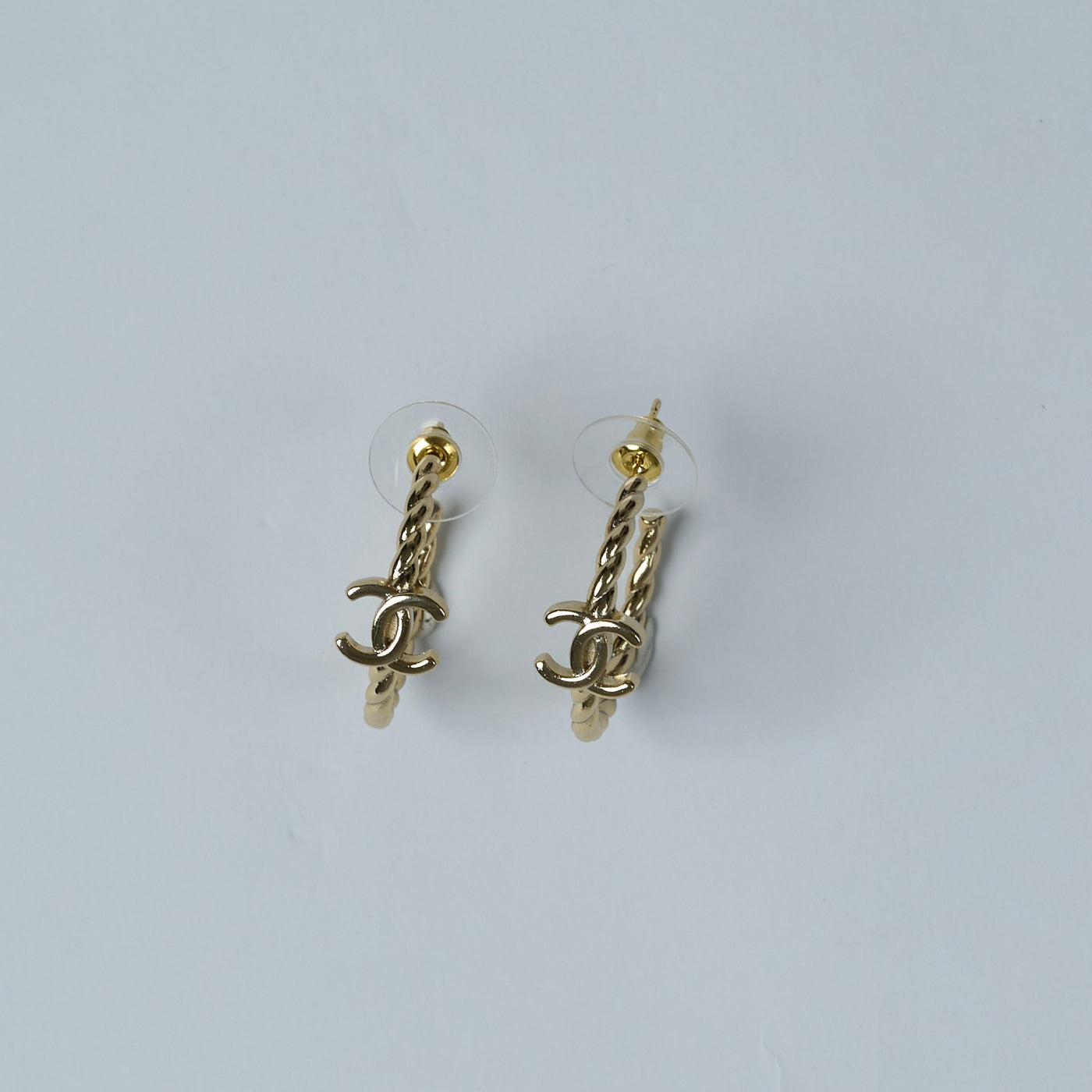 Reworked Chanel Twisted Hoop - Earrings
