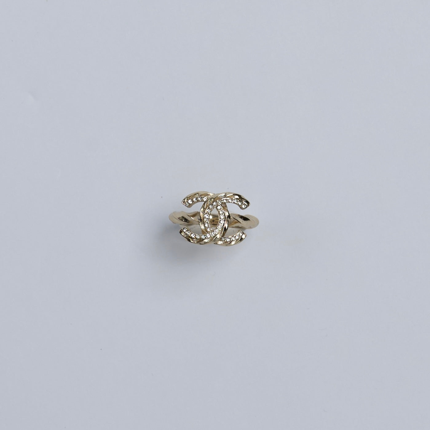 Reworked Chanel Twisted Logo - Ring