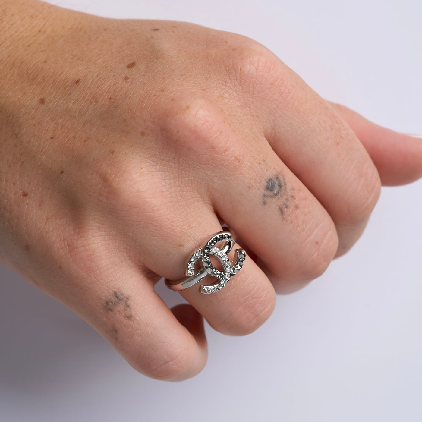 Reworked Chanel Silver Infinity - Ring
