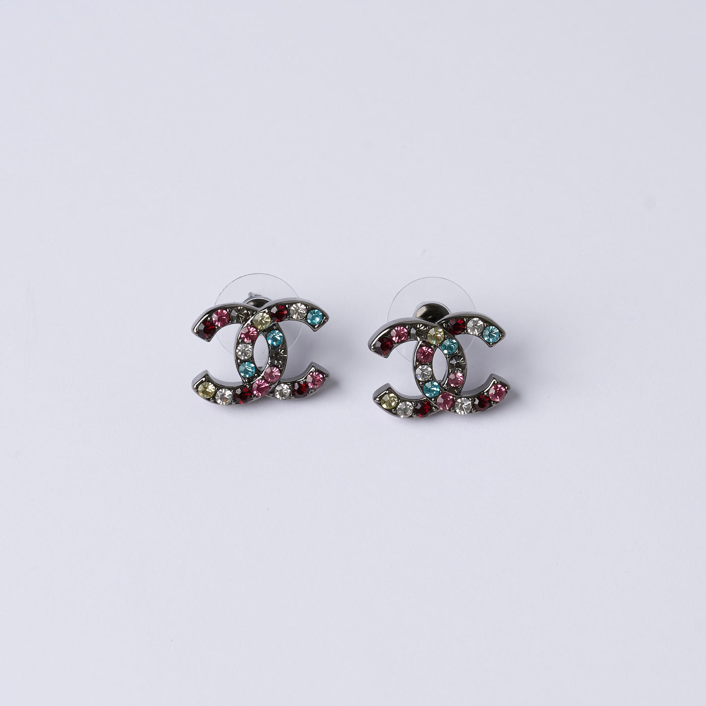 Reworked Chanel Colorful Widow - Earrings
