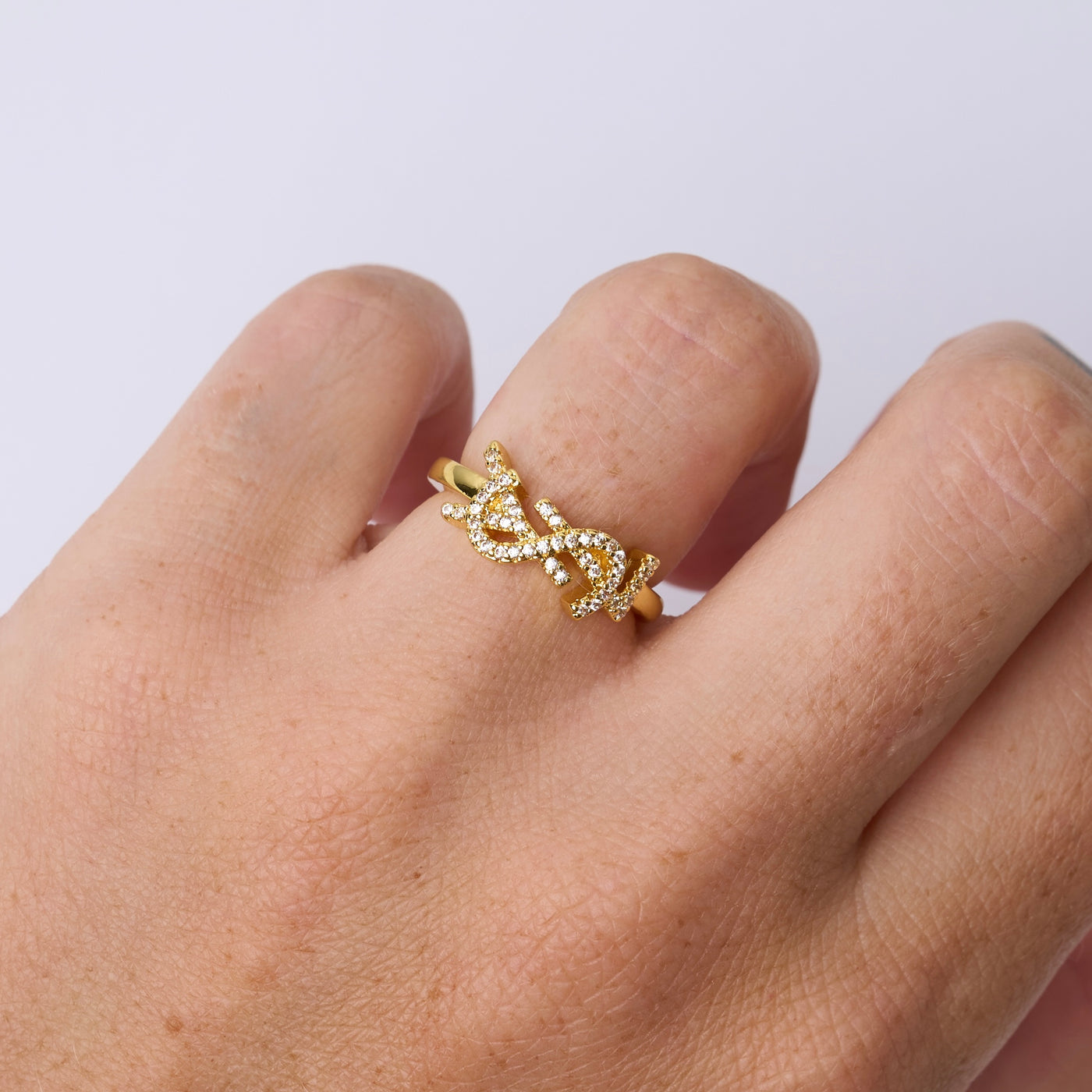 Reworked YSL Gold Strass - Ring