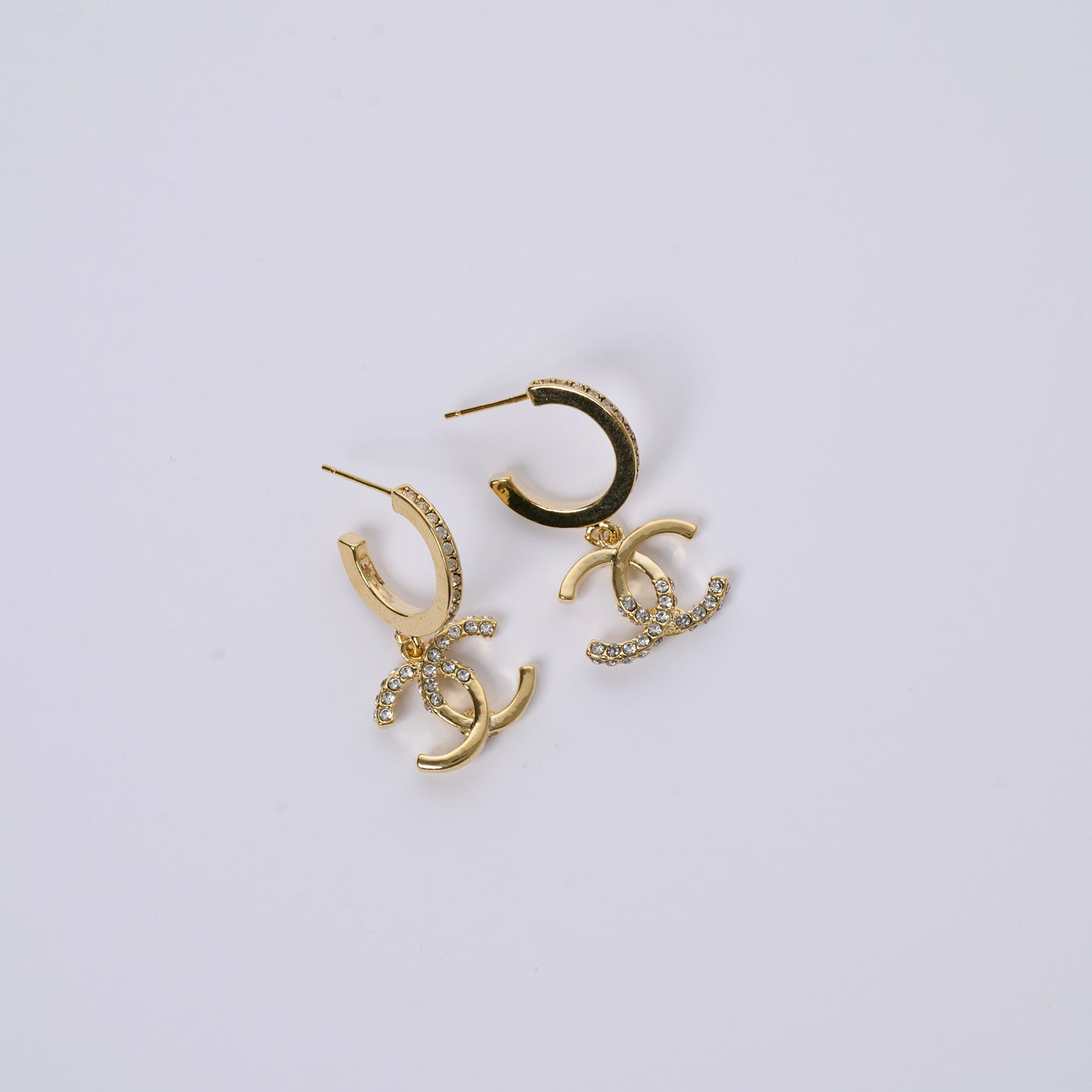 Reworked Chanel Gradient Hoop - Earrings