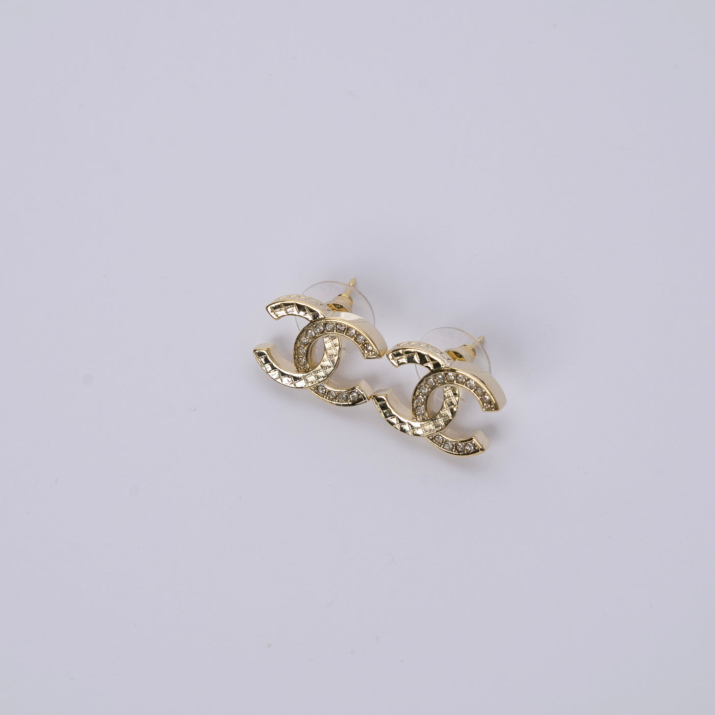 Reworked Chanel Honeycomb - Earrings