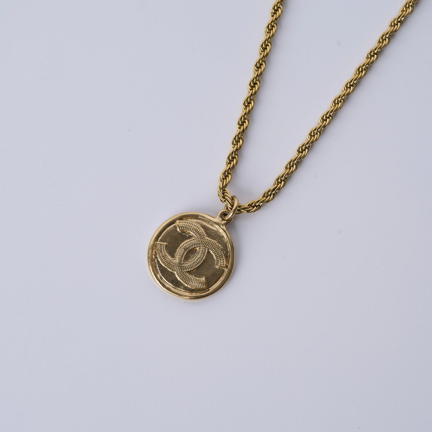 Reworked Chanel Medallion Twisted - Necklace