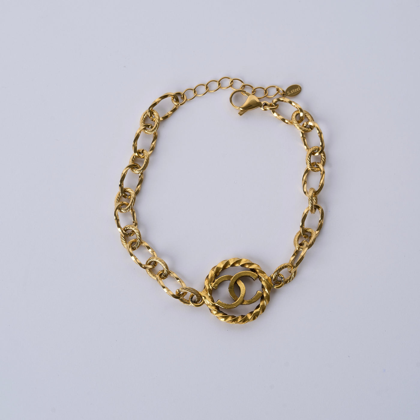 Reworked Chanel Vintage Logo - Bracelet