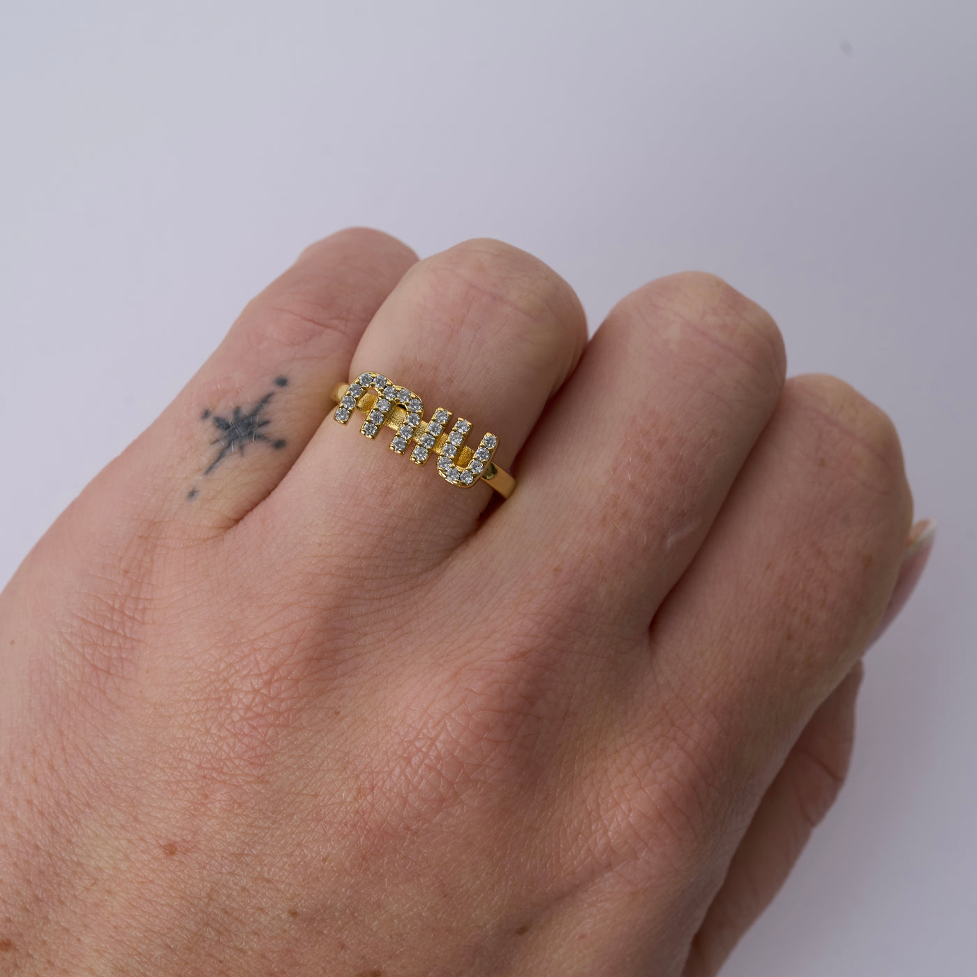 Reworked MiuMiu Gold Spellout - Ring