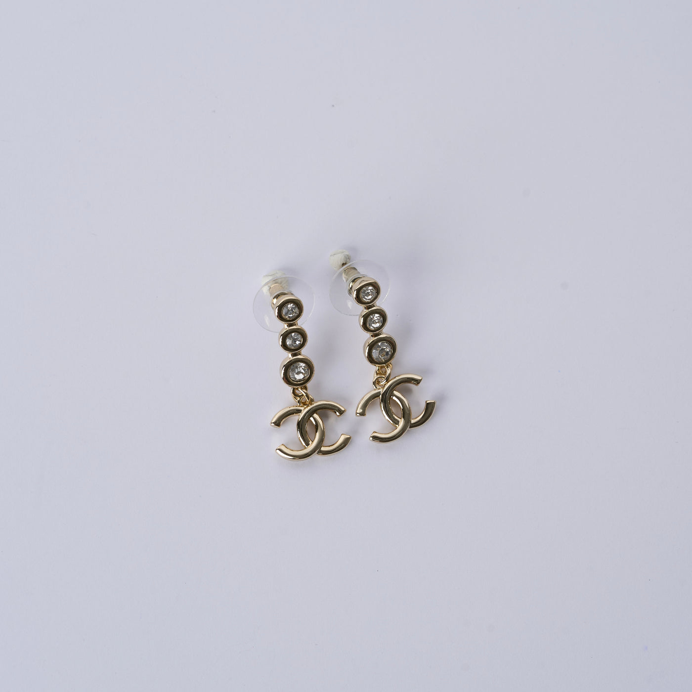 Reworked Chanel Crystal Drop - Earrings